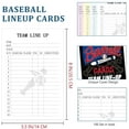 thumbnail image 2 of 100 Pages Baseball Softball Lineup Cards 4 Part Carbonless Copies 5.5x8 Inch - Player Roster Baseball Scorebook Coaching Accessories Ball Games Supplies for Coaches Umpires, 2 of 3