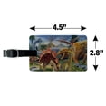 thumbnail image 5 of Dinosaurs Jurassic Collage T-Rex Stegasaurus Rectangle Leather Luggage Card Suitcase Carry-On ID Tag, 5 of 8