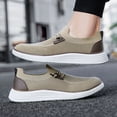 thumbnail image 5 of GLYGML Men's Black Mesh Slip-On Casual Shoes - Lightweight Breathable Loafers Product Title, 5 of 5