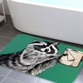 thumbnail image 3 of Raccoon with Toilet Paper Flannel Bath Mat 16x24 Inches, Soft Absorbent Non-Slip Bathroom Rug, Machine Washable Floor Mat for Shower, 3 of 7