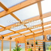 Backyard Discovery Zalie 11 x 7 Cedar Wood and Polycarbonate Greenhouse Kit, PowerPort