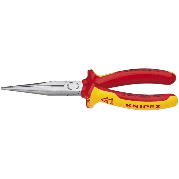 KNIPEX Tools 26 18 200 US, 8Inch Long Needle Nose Pliers with Cutter 1