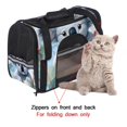 thumbnail image 4 of Koala Sherpa Fabric 900D Oxford Cloth Pet Carrier Bag with Nylon Webbing - 17x10x11.8 in - Black, 4 of 7