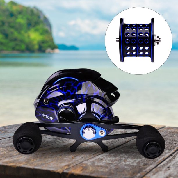 Carrete de baitcasting portátil ergonómico de forma aerodinámica para exteriores derecha shamjiam Carrete de lanzamiento de cebo