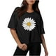 thumbnail image 1 of Camisetas Sobredimensionadas para Mujeres Gota Hombro Cuello Redondo Cultivo Top de Entrenamiento, Blusa de Verano Casual para Diario Y Fitness, 1 of 5