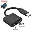 thumbnail image 1 of USB Type C to 3.5mm Headphone Adapter for Google Pixel 2/2 Black Dual C, 1 of 8