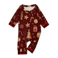 thumbnail image 3 of Onlypjs Family Matching Christmas Pajama Set for Men, Women and Couples – Burgundy and Gold Holiday Print Tops with Red Plaid Pants, 3 of 5