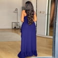 thumbnail image 5 of AURA Plus Size Off Shoulder Maxi Dress High Waist Cutout Sleeveless Summer Vacation Dress, 5 of 6