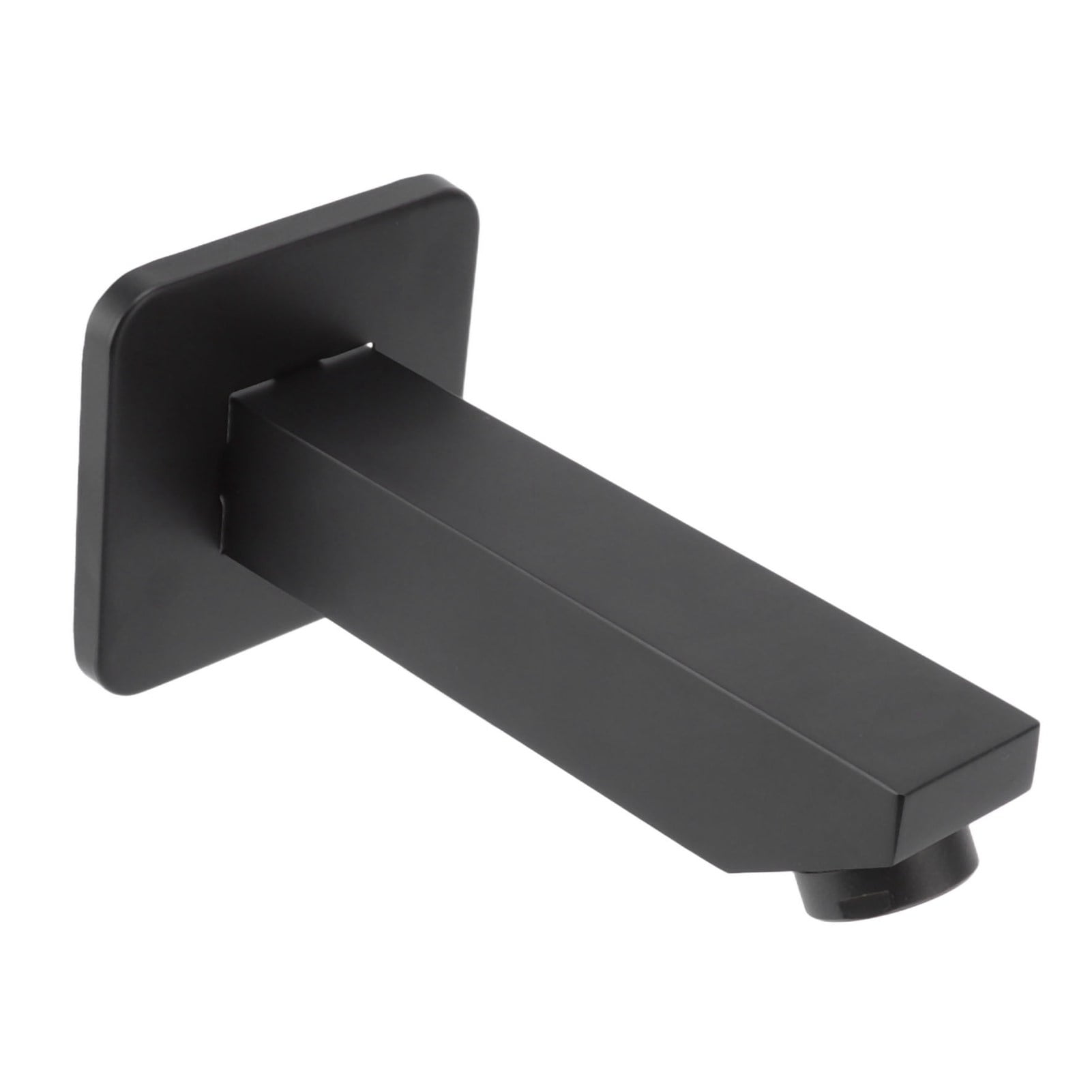 Nieyigj Matte Black Copper Concealed Bathtub Faucet Spout G1/2 Seamless Wall Mounted Bathroom Tub Fixture Water Outlet Accessories with Baffle 8.66 Inches Length