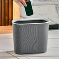 thumbnail image 7 of Waste Baskets Striped Wastebasket Home Bathroom Seamless Wastebasket Plastic Suitable For Home Kitchen Bathroom Garage Trash Can Kitchen Wastebaskets, 7 of 7