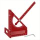 thumbnail image 1 of Transportador Cuadrado de Carpintería Ajustable con Guía de Marcado Rápido de 180 Grados - Regla de Trazado de Aluminio de Semicírculo Rojo, 1 of 5