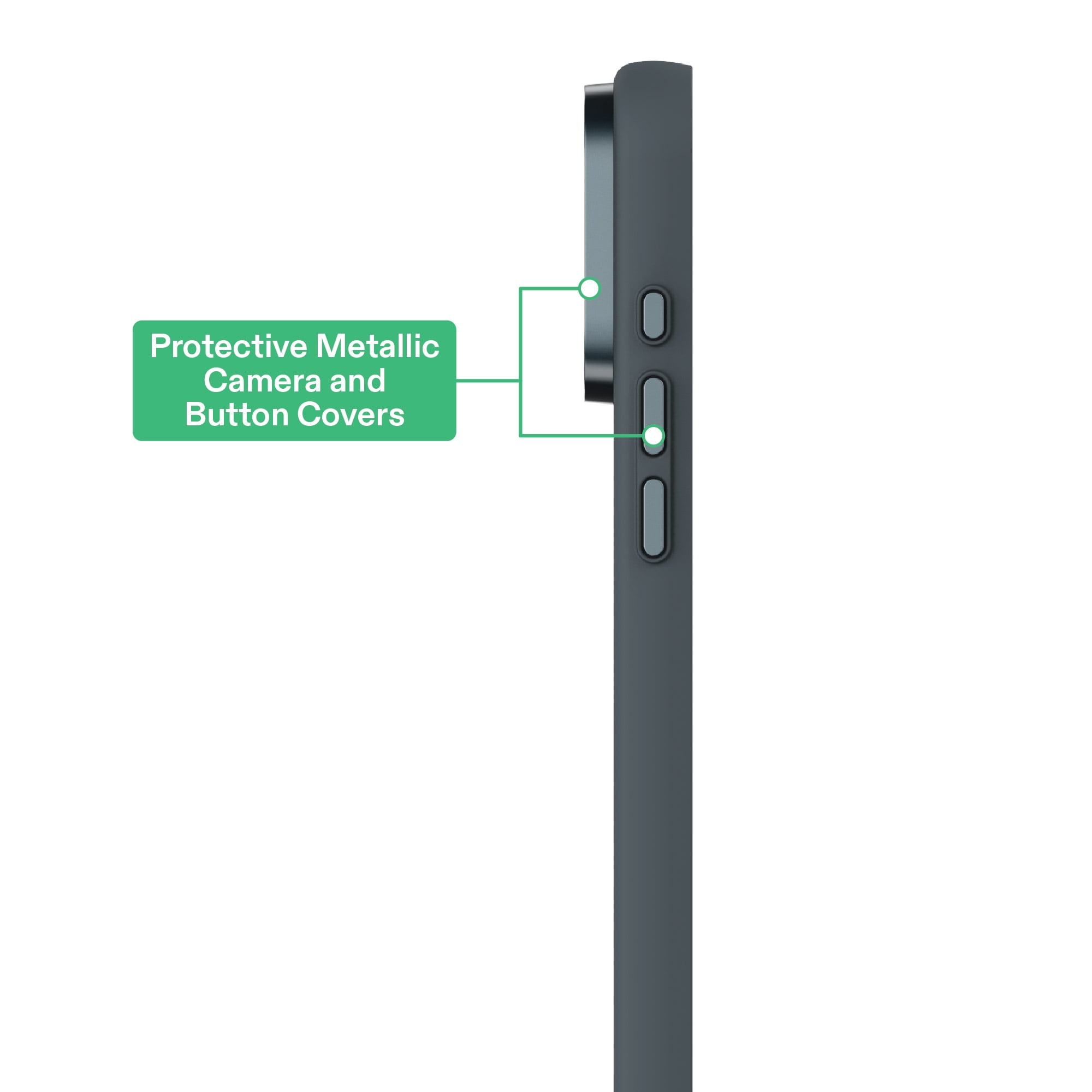 onn Soft Touch Phone Case for iPhone 18 Pro Max / 17 Pro Max, MagSafe Compatible - Gray