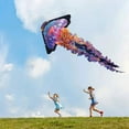 thumbnail image 2 of Large Jellyfish Kite for Kids Adults Beginner, 114 x 57 Inch Single Line Colorful with Tail Kite with Winding Handle and Line Outdoor Beach Park Flying Games Activities Birthday Gift, 2 of 7