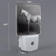 thumbnail image 2 of Sikiie Monochrome Leopard Horse Led Night Light, Warm White,Cool White Lights for Bathroom,Hallway,Bedroom, Kids Room-US, 2 of 7