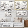 thumbnail image 4 of Designart "Monochromatic Tulip Composition" Tulips Floater Framed Canvas Wall Art, 4 of 5