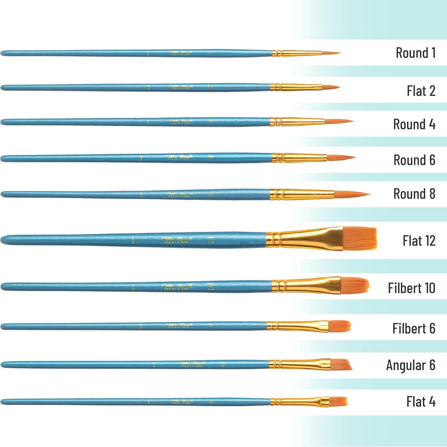 JJEAN-- Paint Brushes, 100 pcs, Paint Brushes for Acrylic Painting, Paintbrushes Bulk