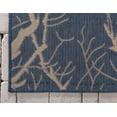 thumbnail image 6 of Unique Loom Branch Indoor/Outdoor Botanical Rug Blue/Beige 2' 2" x 6' 1" Runner Floral / Botanical Perfect For Patio Deck Garage Entryway, 6 of 6