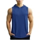 thumbnail image 2 of pstuiky Camisetas sin mangas, Blusa informal de verano con capucha y sin mangas de color liso para hombre Tops elegantes para mujer xxl, 2 of 6