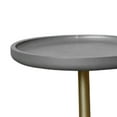 thumbnail image 2 of Round Wooden Side Table with Tripod Base, Large, Gold and Gray- Saltoro Sherpi, 2 of 5