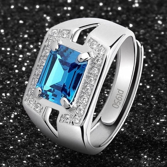 LINXIQIN Titanium Mens Statement Wedding Ring AAAAA Cubic Zirconia Comfort Fit Band Jewelry With White Gift Box Packaging