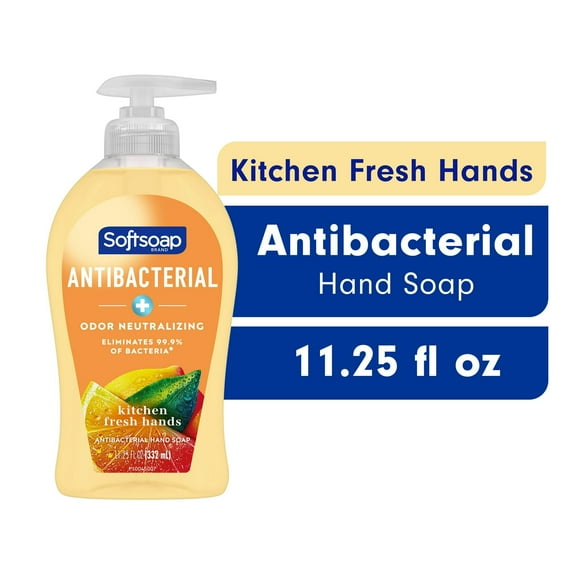 Softsoap Liquid Hand Soap, Antibacterial Kitchen Fresh Hands, 11.25 oz, 3 Pack