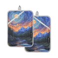 thumbnail image 7 of Yayeee Pot Holders Kitchen Heat Resistant with Pocket 7"x9.8" Cotton Oven Cooking Hot Pads, Mountains and Forests, 7 of 7