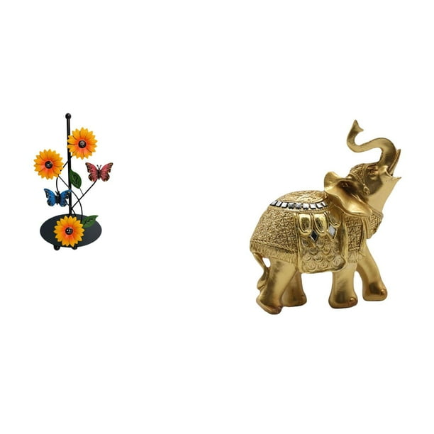 Soporte de papel higiénico,Porta toallas de papel de encimera,Portarrollos de cocina de pie para toallas de papel,Figura de escritorio,Estante de estatua de elefante para