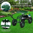 thumbnail image 4 of Costway Chariot de Jardin Roulant Siège de Travail avec Plateau Panier E Poignée Extensible Vert, 4 of 10