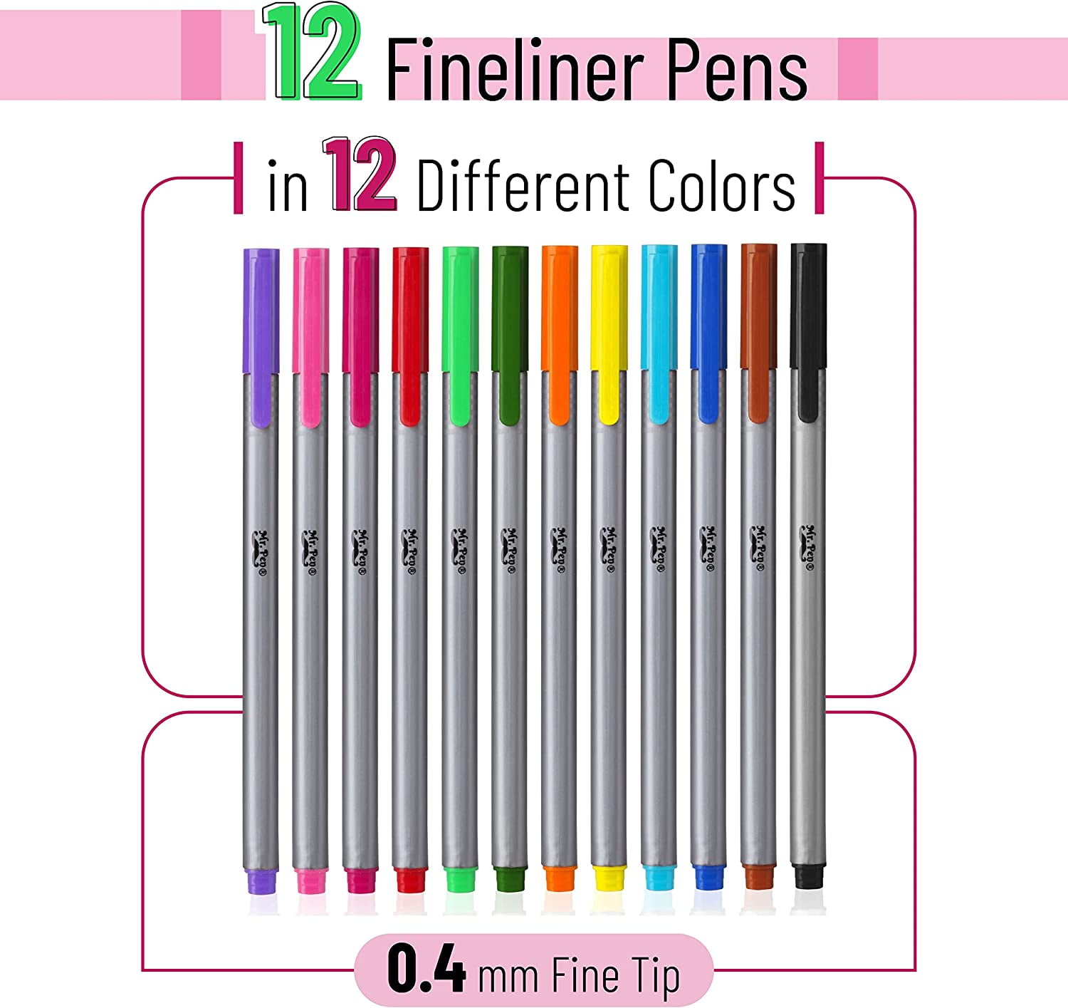 Mr Pen BP12 Mr. Pen- Pens, Bible Pens, 16 Pack, Colored Pens, Pens for  Journaling, Bible Pens No Bleed Through, Pens Fine Point, Colorful Pe