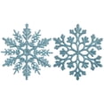 thumbnail image 3 of Adornos navideños de copos de nieve con purpurina, decoraciones para árboles de Navidad de plástico de 10cm para decoraciones para fiesta de Navidad, 3 of 4