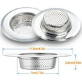 thumbnail image 3 of 1PC/2PCS Basket Stainless Steel Sink Strainer Filter Mesh Bag Kitchen Sink Strainer Kitchen Sink Trash Sink Stopper Anti-Clogging Elastic Sink Strainer Filter Sink Drain Strainer, 3 of 3