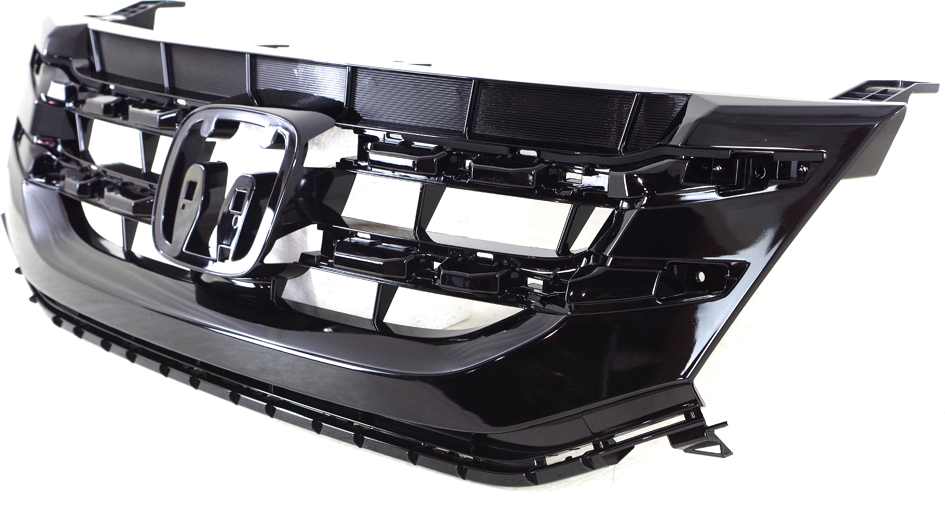 Grille Assembly Compatible With 2014-2017 Honda Odyssey Black Shell and Insert