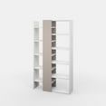 thumbnail image 7 of Ada Home Decor Boise Multiple Tier Open Shelf Modern Bookcase, White/Light Mocha, 7 of 7