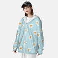 thumbnail image 5 of Daiia Daisies Flowers UPF 50+ Sun Protection Hoodie Jacket Lightweight Long Sleeve Sun Shirt for Women Men with Pocket Hiking Outdoor-X-Large, 5 of 9