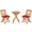 Red, variant on Barara King Patio Conversation Table Chair Set, Outdoor Collection Set, 3 Pieces Patio Folding Bistro Set with Padded Cushion and Round Coffee Table-White