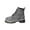 Gray, variant on Dasayo Motorcycle Women's Boots Green Ankle Western Lace up Low Heel Cowboy Hiking Boots Womens Shoes 36