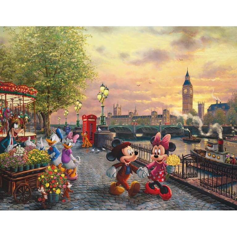 Ceaco Disney Mickey Minnie Travel 4 Interlocking 500 Piece Jigsaw