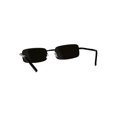 thumbnail image 4 of Mens Retro Vintage Narrow Rectangular OG Mirror Lens Sunglasses Gunmetal Blue, 4 of 4