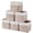 White&Beige-12"x12"x12", variant on Cube Storage Bins White&Beige-12"x12"x12" Collapsible Fabric Organizer for Home Office Closet Clothes Toys