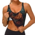 thumbnail image 3 of Fotbe Banana Leaf Meditating Gorilla Sujetador Deportivo Largo sin Aros para Mujer con Almohadillas y Soporte Medio, Transpirable y Absorbente, Camiseta Tipo Chaleco o Tank Top-Medium, 3 of 8