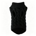 thumbnail image 6 of Xingjin Pet Small Medium Dog Cat Turtleneck Knitwear Sweater, Autumn Winter Warm Thickening Pullover Knitwear Crochet Clothes for Pets,Black M, 6 of 10
