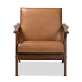 thumbnail image 2 of Bowery Hill Modern Walnut Brown Finished Wood Lounge Chair, 2 of 9