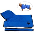 thumbnail image 1 of COOPHYA 1Set Dog Towels for Drying Blue Microfiber Fast Dry Pet Bath Robe for After Bath M Size, 1 of 6