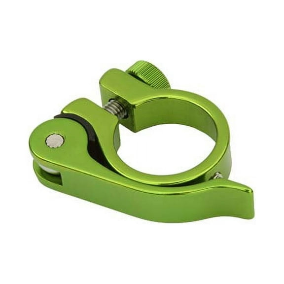 Alloy Seat Post Clamp Outer Diameter 28.6mm Quick Release, (Green)