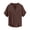 Brown, variant on Mens Linen Shirts Casual 3/4 Sleeve T-Shirts Button down Shirt Regular-Fit Henley T-Shirt Summer Lightweight Beach Vacation Tops Blue M