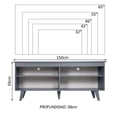 thumbnail image 3 of Mueble Mesa Para Tv Rack Madesa 4 Espacios Hasta 65 Gris 03, 3 of 10