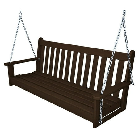 Teak Swing Seat - POLYWOOD® Vineyard Recycled Plastic 5 ft. Porch Swing