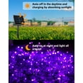 thumbnail image 4 of GooingTop Purple Solar Halloween Lights Outdoor,52.3Ft 160LED Solar Fairy Lights with 8 Modes,Solar Christmas Lights for Patio Yard Trees Halloween Outdoor Decor, 4 of 7