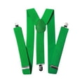 thumbnail image 1 of Men's 1 Inch Wide Solid Adjustable Suspenders - Kelly Green, 1 of 1