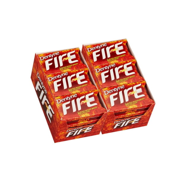 2 Packs Dentyne Fire Spicy Cinnamon Gum, 16 Pieces, 12 Count
